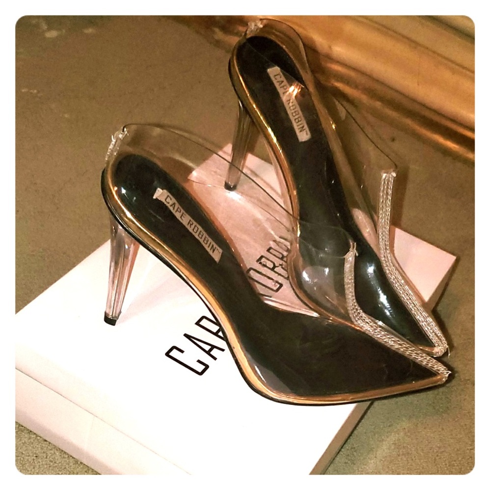 Clear heels